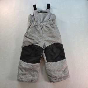 Swiss Tech Unisex Kids Gray Heather Snow Bibs Insulated Winter Ski 2T